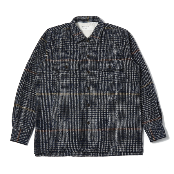 L/S Utility Shirt Dogtooth Check Navy